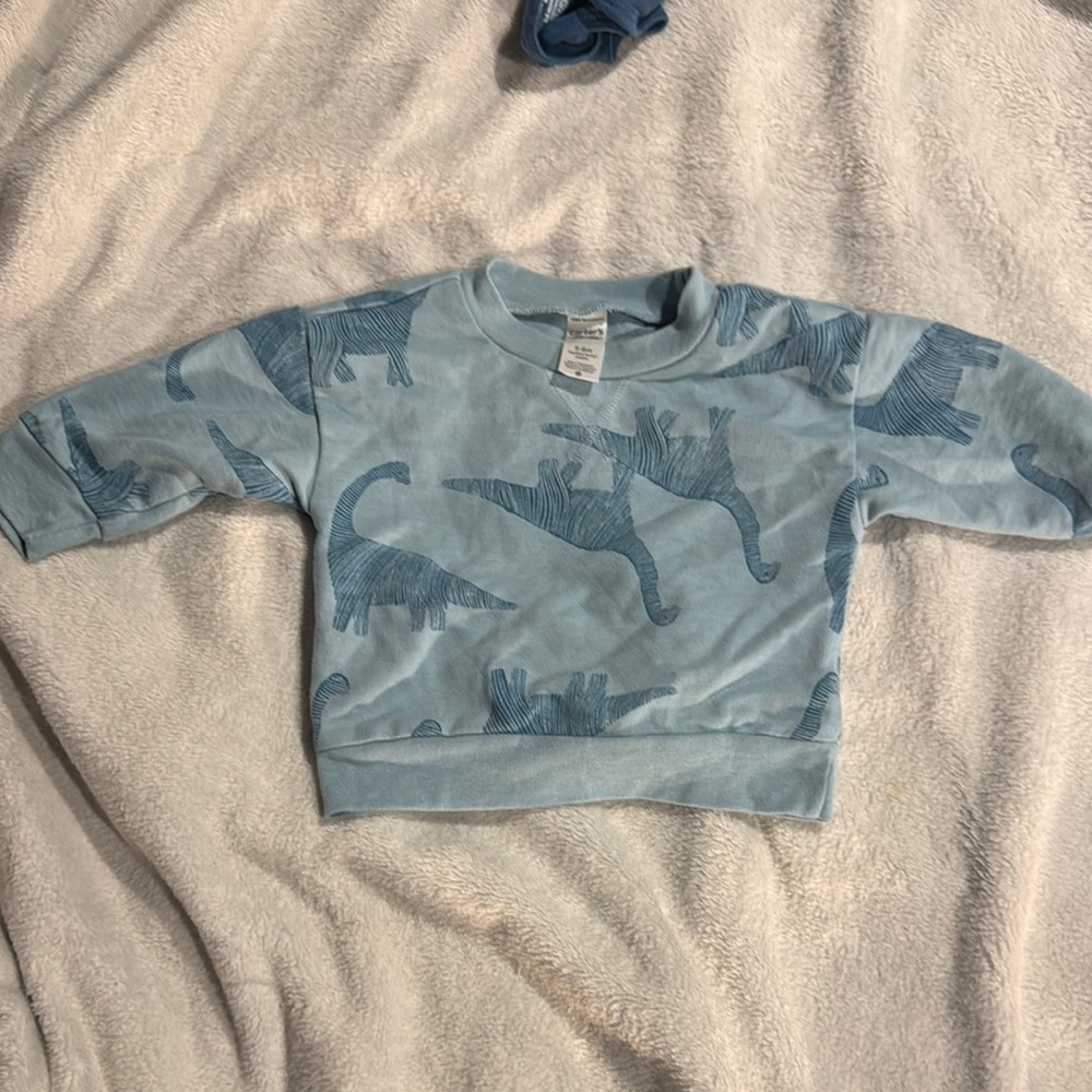 Carter's Light Blue Dinosaur Sweatshirt